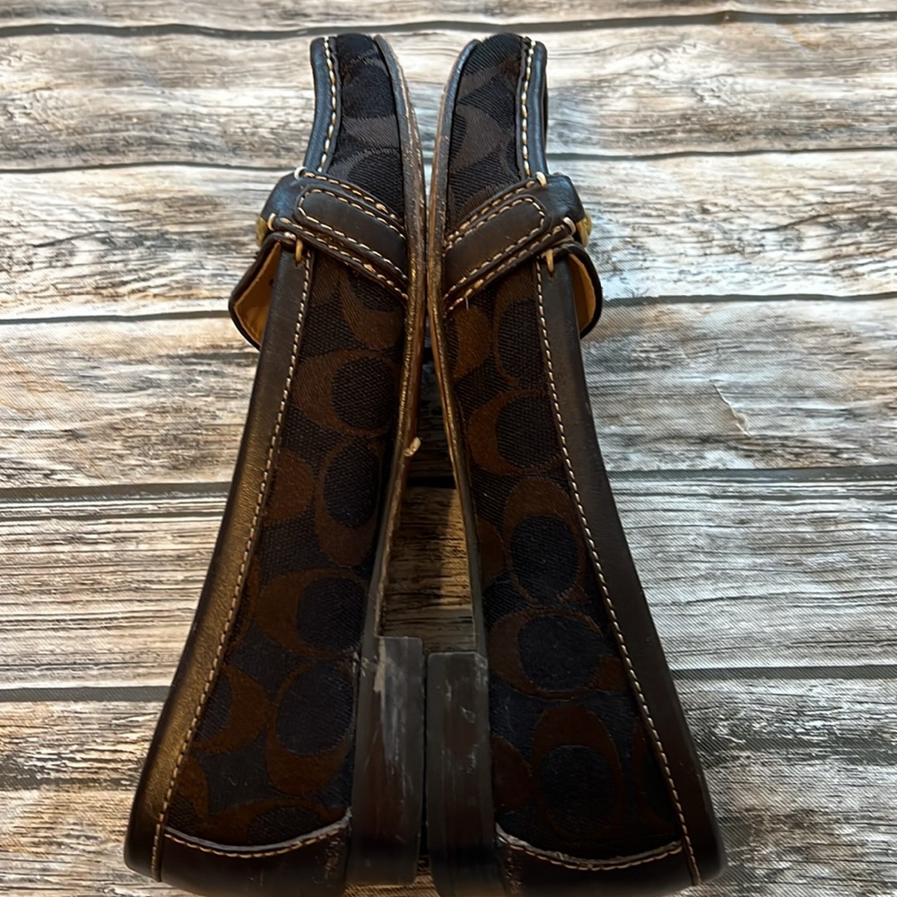 Coach Eve Horse Bit Signature Brown Loafers 7 - Picture 5 of 7